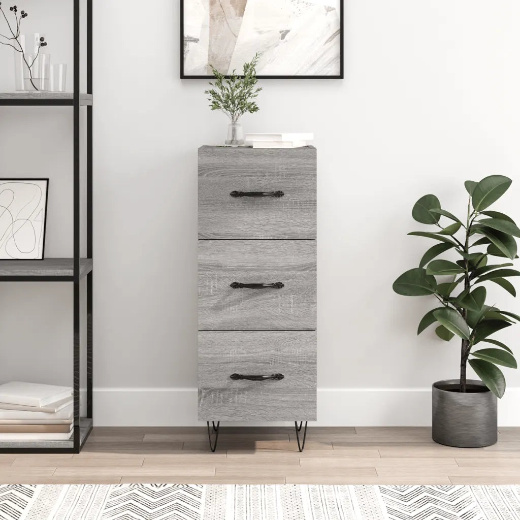 Credenza Grigio Sonoma 34,5x34x90 cm in Legno Multistratocod mxl 104568