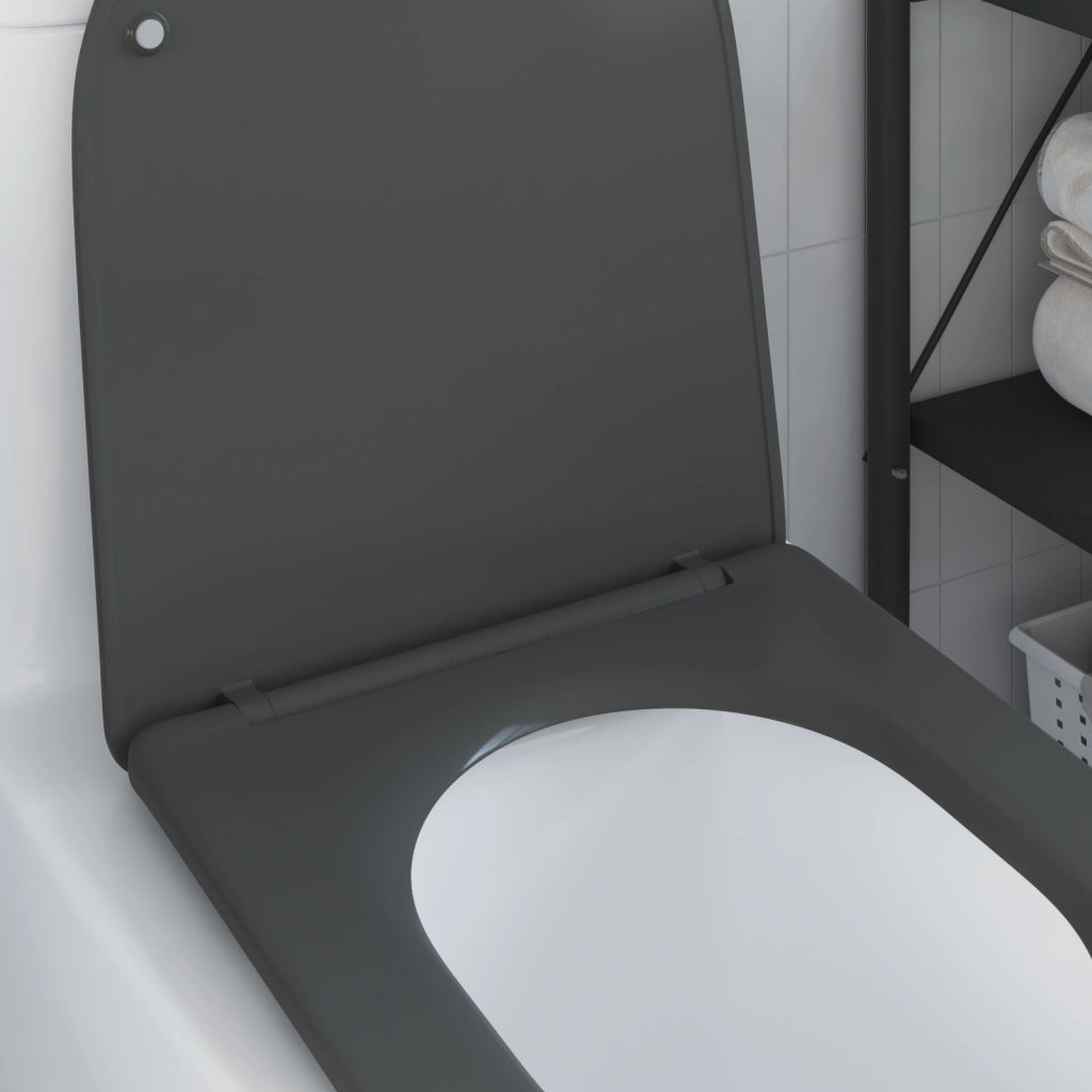 Sedile del WC con Chiusura Morbida in Duroplast Antracite di