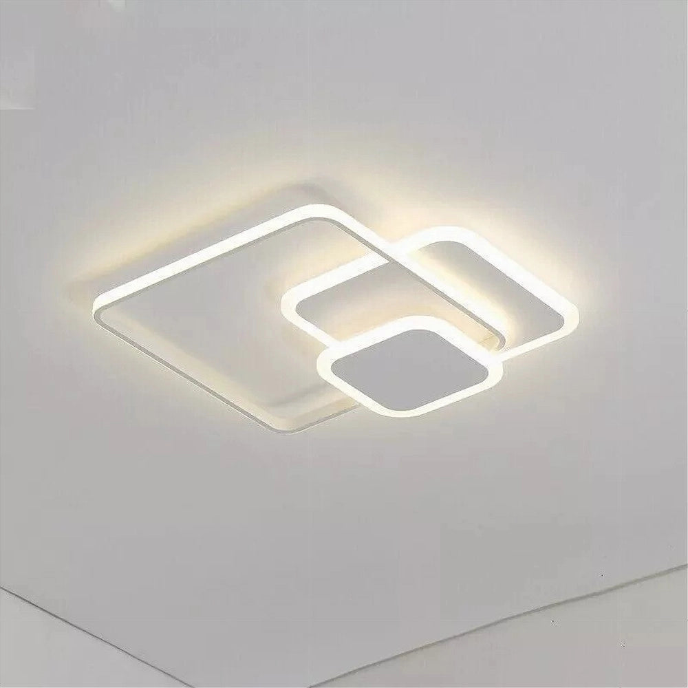 Trade Shop - Plafoniera Luce Naturale Led Quadrata 50w Lampadario Soffitto Bianco Moderno 50057 -