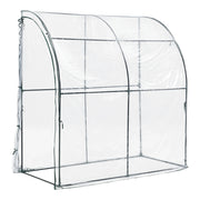 Serra da giardino Juta a parete in acciaio e PVC con porta zip 100 x 200 x 215 cm 03_0008248