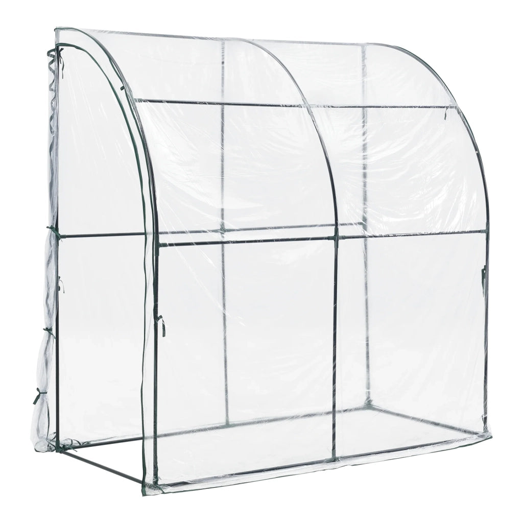 Serra da giardino Juta a parete in acciaio e PVC con porta zip 100 x 200 x 215 cm 03_0008248