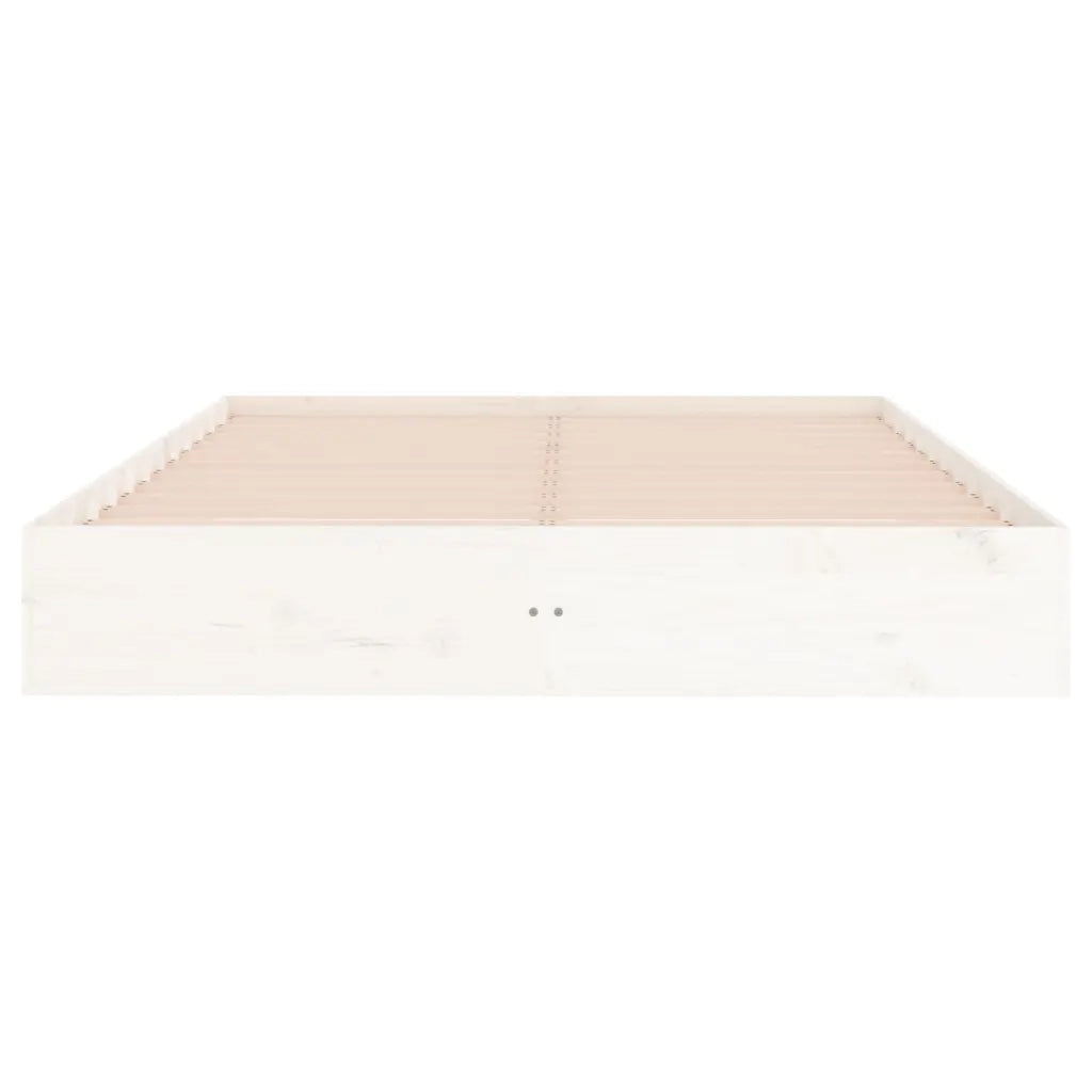 Giroletto-Struttura Letto Bianco in Legno Massello 140x200 cm 413462