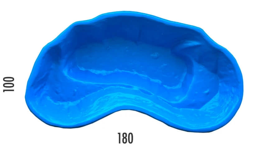 Laghetto Artificiale da Giardino 185x115x36 cm in Polietilene 270 Litri Azzurro