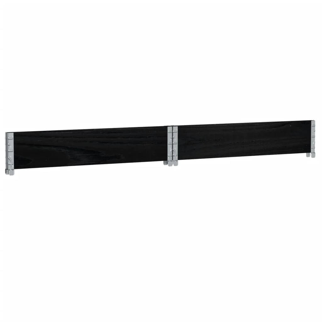 Vassoio per fioriera aiuola rialzata piante fiori terrazza giardino 100 x 100 cm legno massello di pino nero 02_0037246