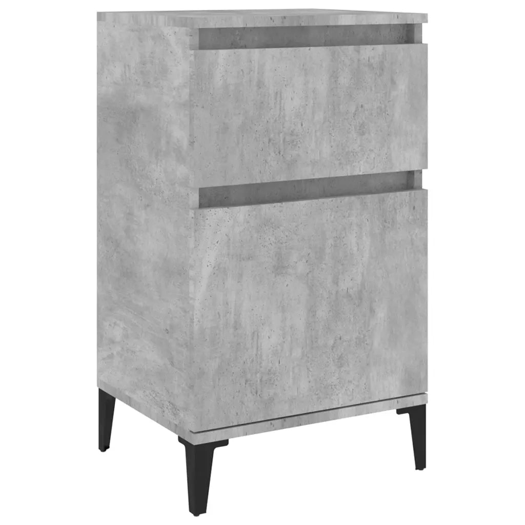 Comodino Grigio Cemento 40x35x70 cmcod mxl 79543
