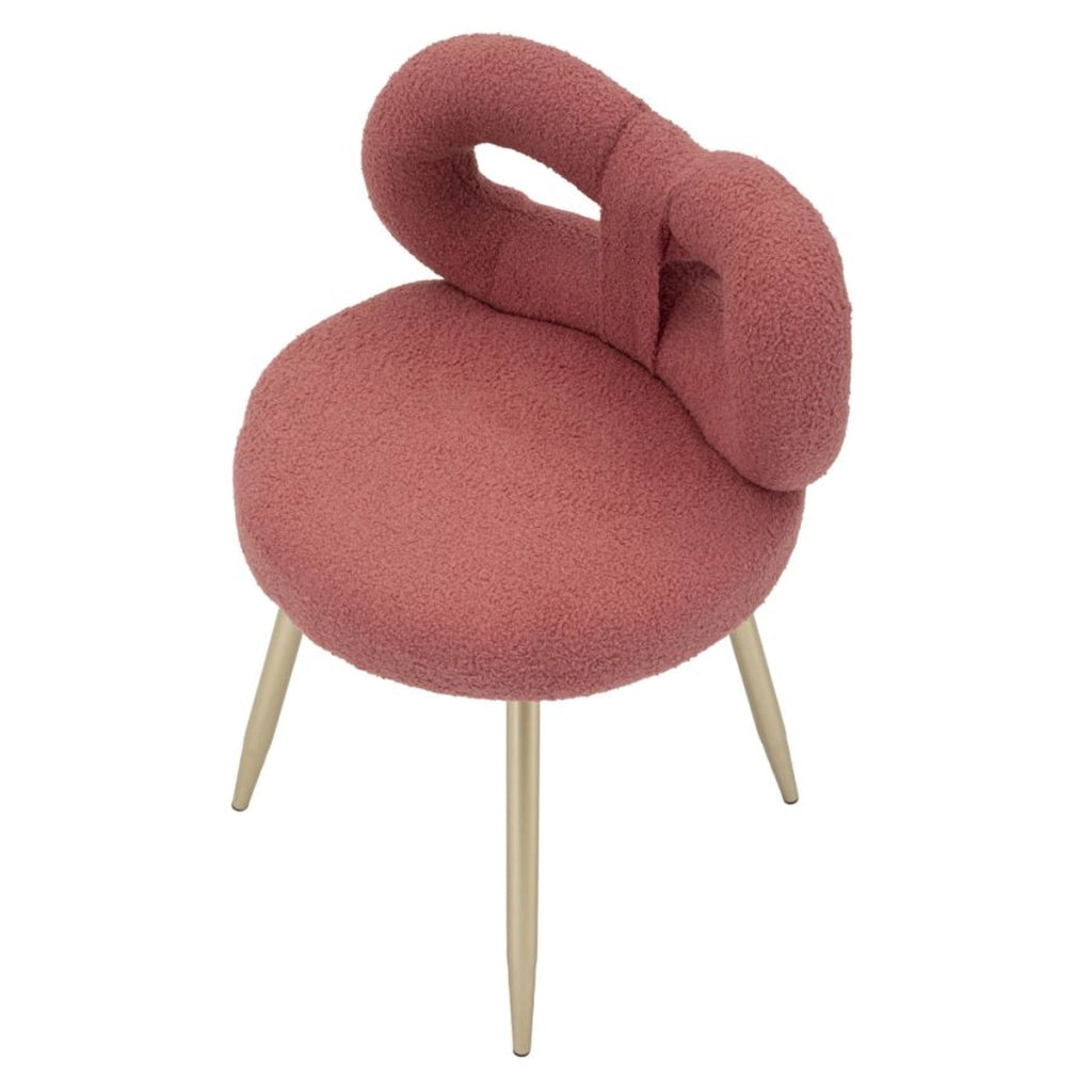 Sedia Fiocco 1, Rosa, MDF, 40x40x67 cm
