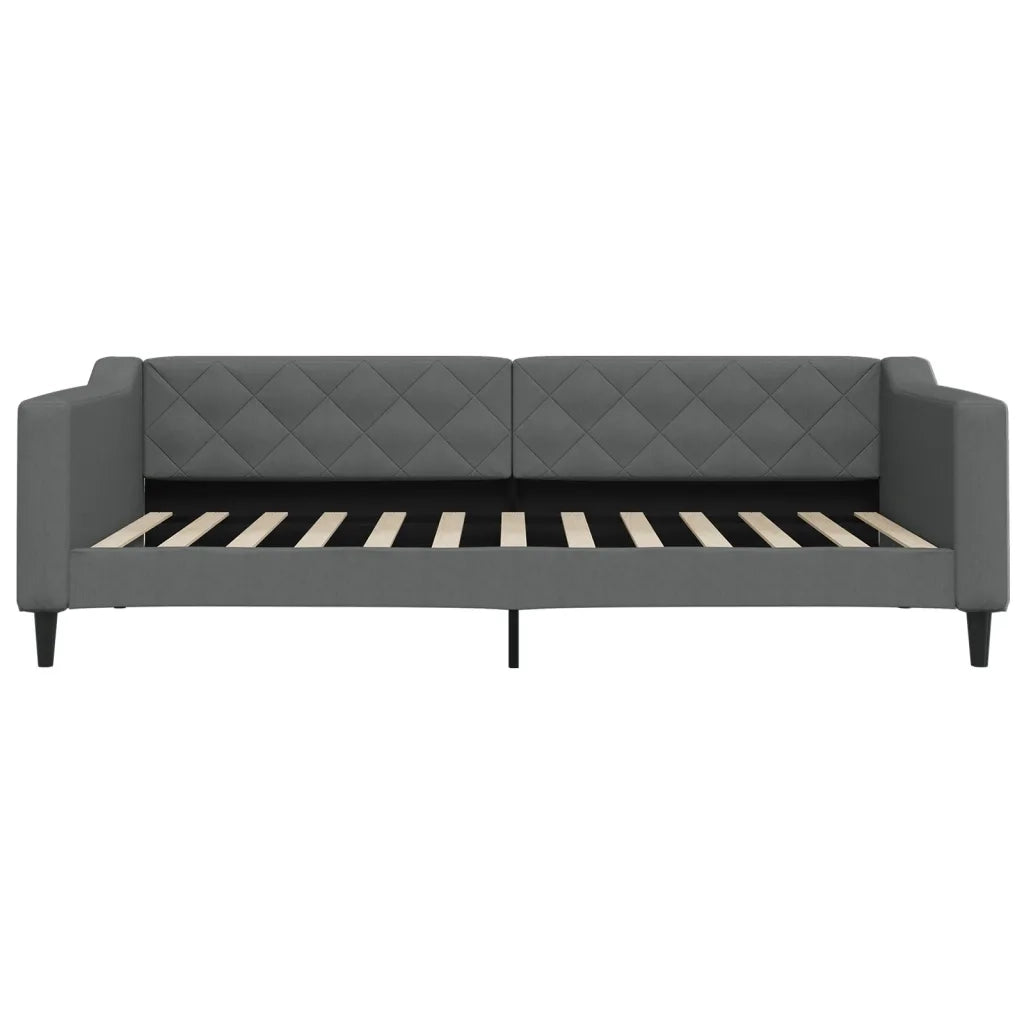 Divano Letto Estraibile Cassetti-Sofa Letto-Daybed Grigio Scuro 100x200cm Tessuto 460279