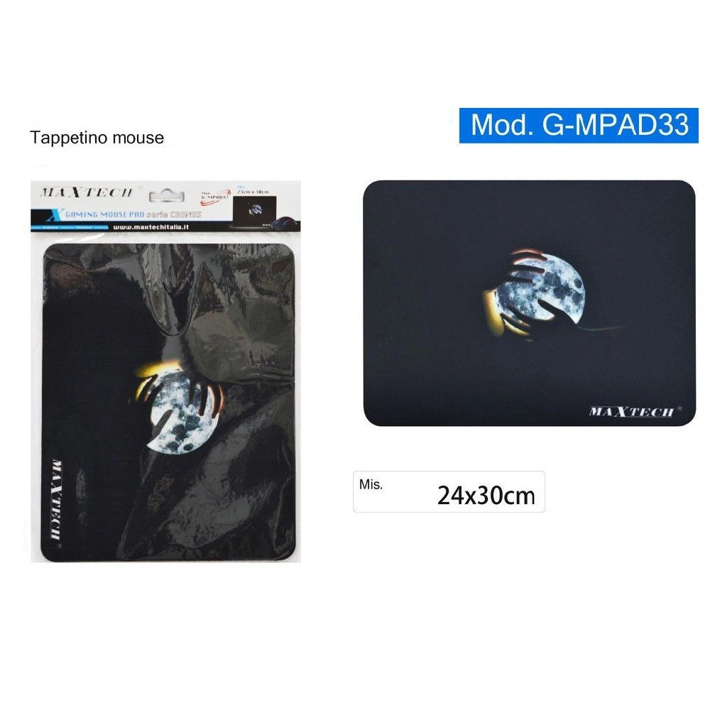 Trade Shop - Tappetino Mouse Pad Gaming Tappeto Per Pc Luna Tra Le Mani Antiscivolo G-mpad33 -