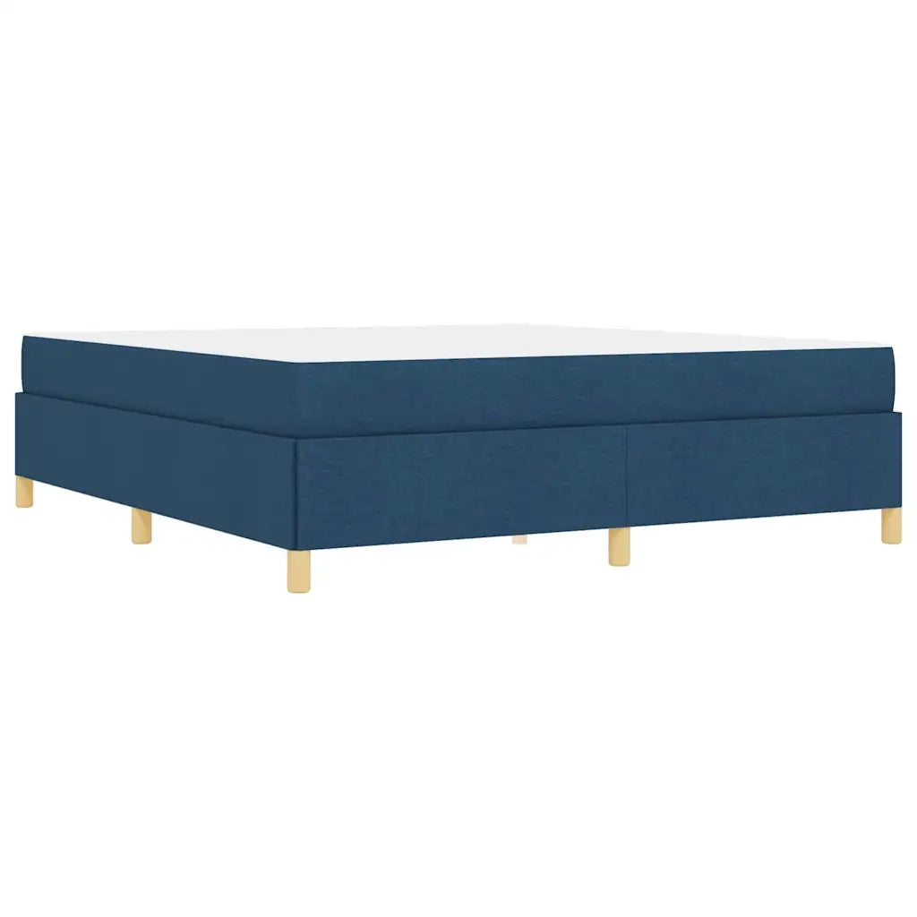vidaXL Letto a molle con materasso Blu e Bianco 180 x 200 cm Tessuto