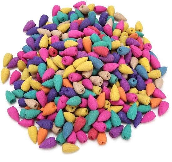Pompe a incenso in ceramica 280 pezzi - contenitore per incenso - incenso aromatizzato - sandalo - profumo naturale - cilindri per incenso