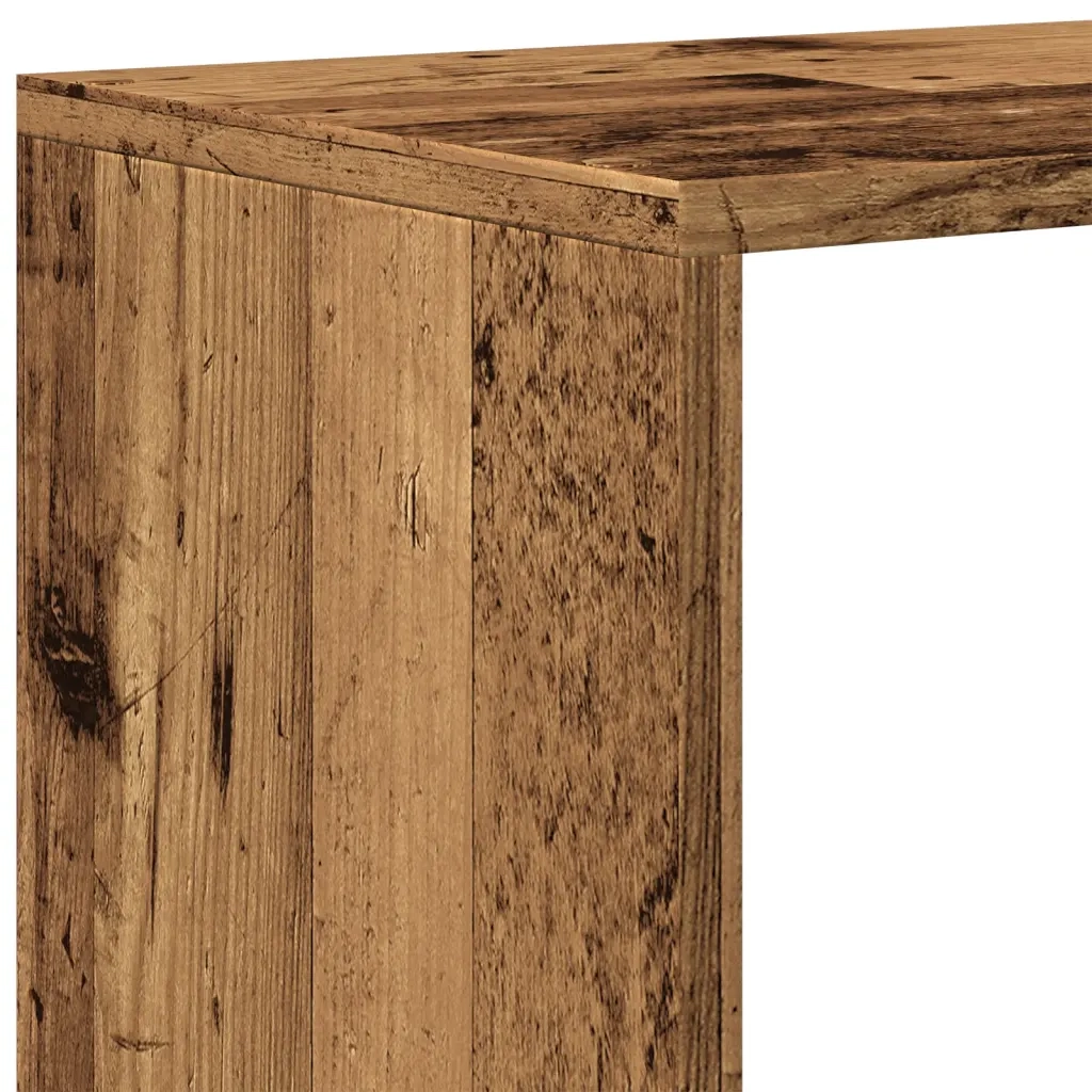 vidaXL Libreria a 4 Ripiani Legno Vecchio 131,5x29x131,5 cm Truciolato