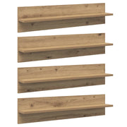 Scaffali da parete 4 pcs Rovere artigianale 80 x 11,5 x 18 cm