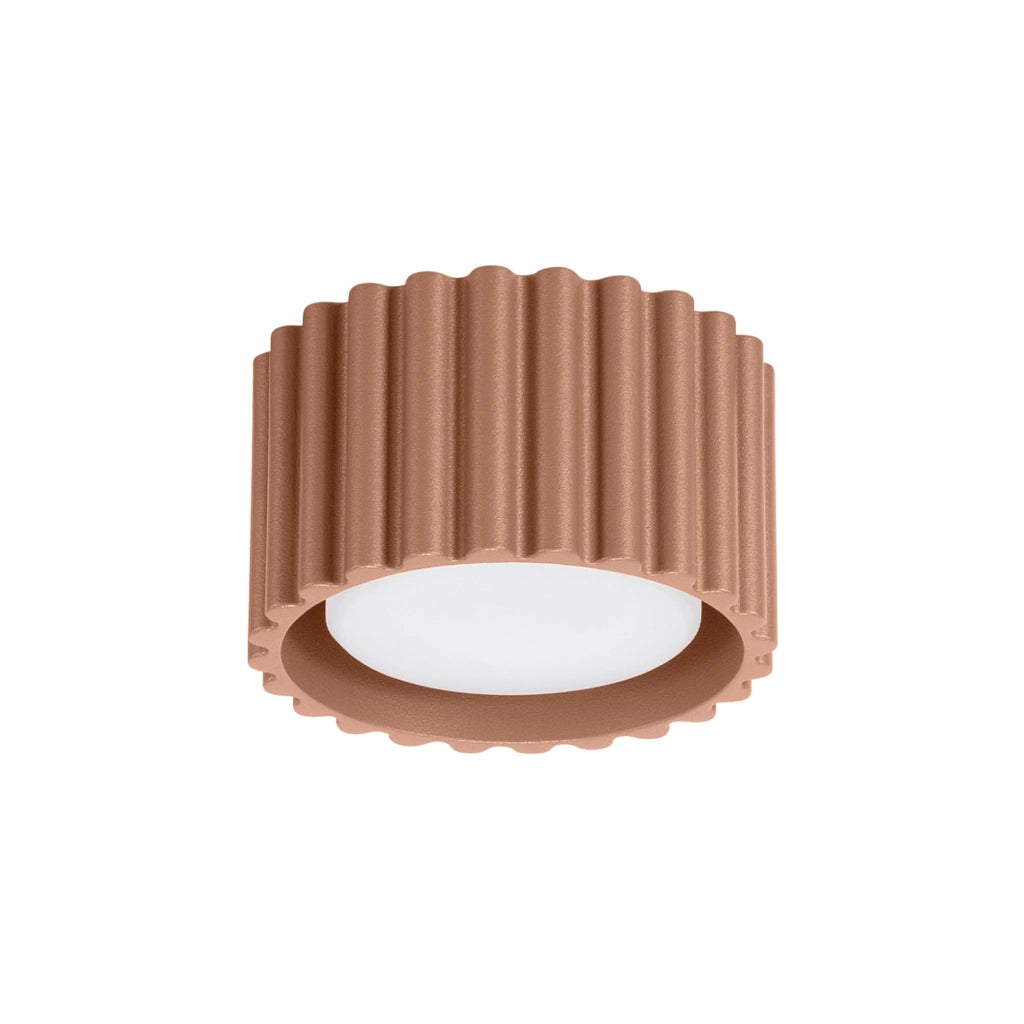 Spot soffitto rigato tondo mocca 6cm GX53 10W VISTAO