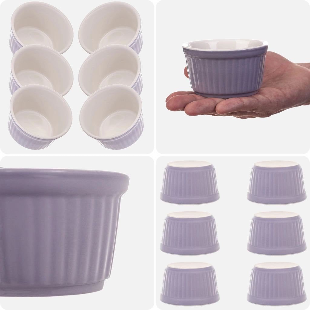 KADAX Ramekins da forno, ciotole da 9 cm, 150 ml, 6 pezzi