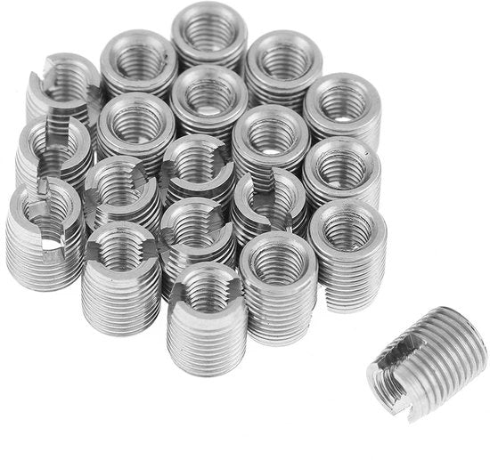 Draadinzetstuk in Acciaio Inox SUS303 - 20 Stuks - Zelftappend - S-draadinzetstuk - Verbindingsprestatie Verstabile - Schroefdraadinzetstuk