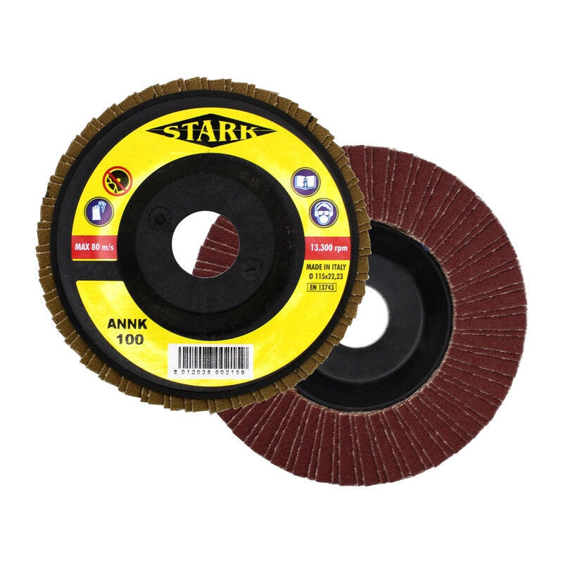 STARK DISCO ABRASIVO LAMELLARE D 115 MM GR  60- IMA- 10,0 pz