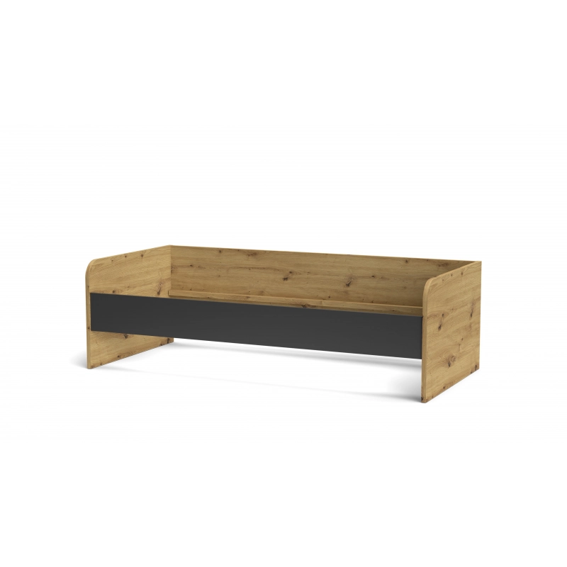 Letto singolo Gap System colore rovere e antracite