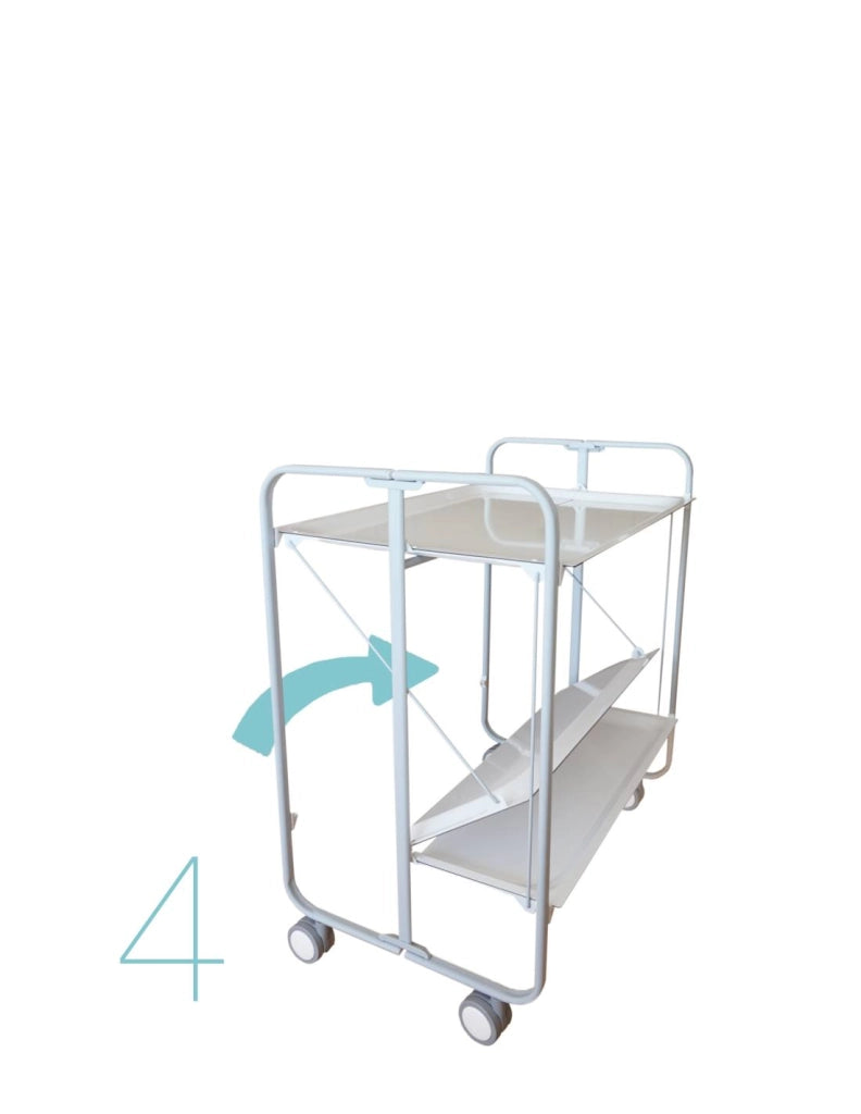 Carrello da cucina pieghevole grigio con ruote BAUHAUS 2 ripiani