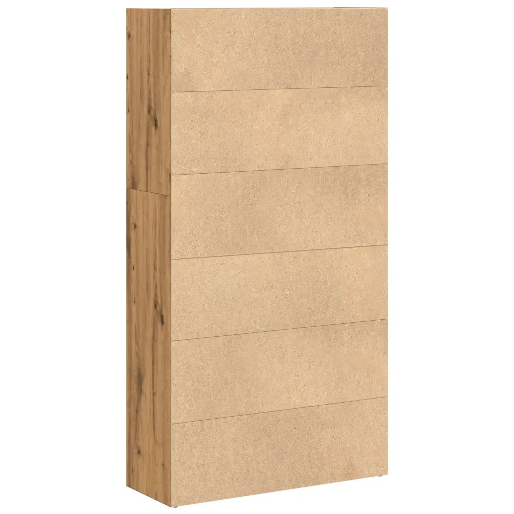 Libreria-Scaffale per Libri-Mobile di Stoccaggio Rovere Artigianale 80x30x152 cm in Legno Multistrato