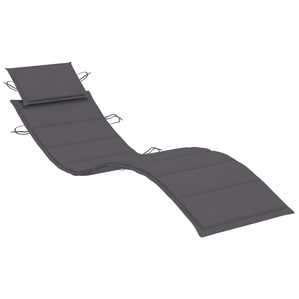 Set di 2 sdraio sedia a sdraio prendisole lettino da giardino terrazza mobile da esterno con cuscini legno massello di acacia 02_0012043