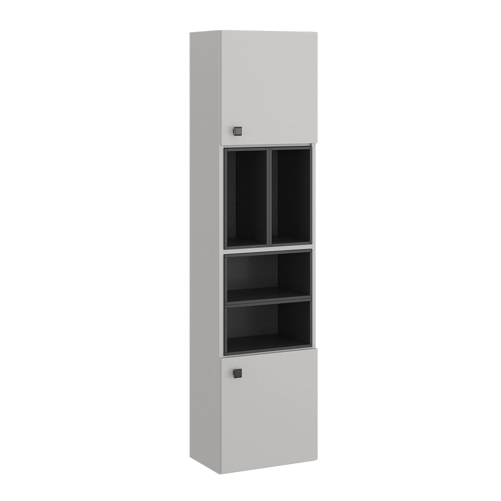Vicco Armadio per il bagno Grigio 37.5 x 150 cm con anta e vani a giorno