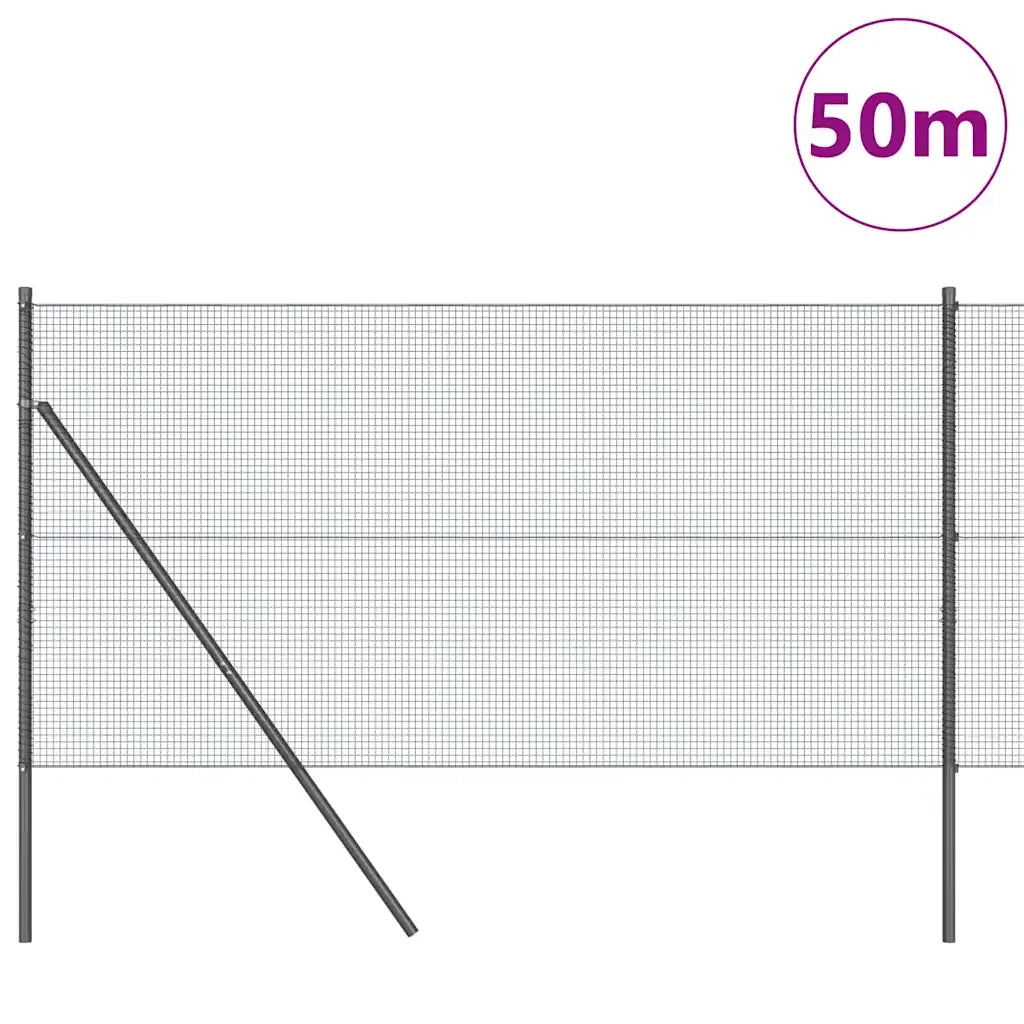 Palo della recinzione Grigio 50 x 1,2 m (rete 16 x 16 mm)