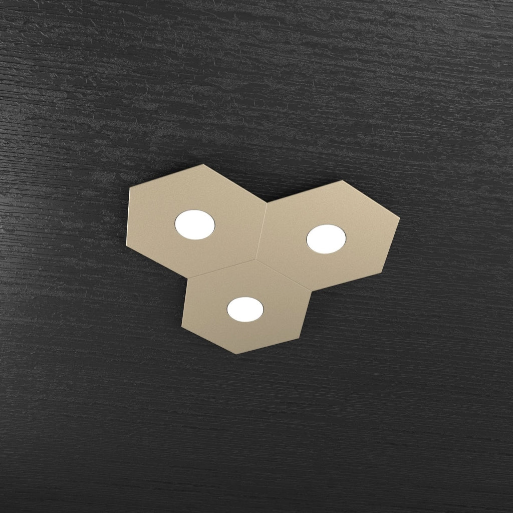 HEXAGON APPLIQUE-PLAFONIERA 3 LUCI SABBIA 1142-3L-SA