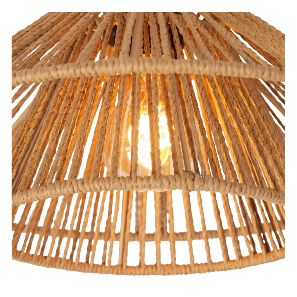 Plafoniera TASMAN in carta legno chiaro E27 60W Lucide