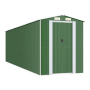 Casetta da giardino cabina ripostiglio casetta da esterno robusta casetta per attrezzi 192 x 689 x 223 cm acciaio zincato verde 02_0022367