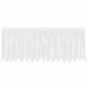 Tenda in Pizzo con tende Floreale Bianco 80 x 400 cm Poliestere
