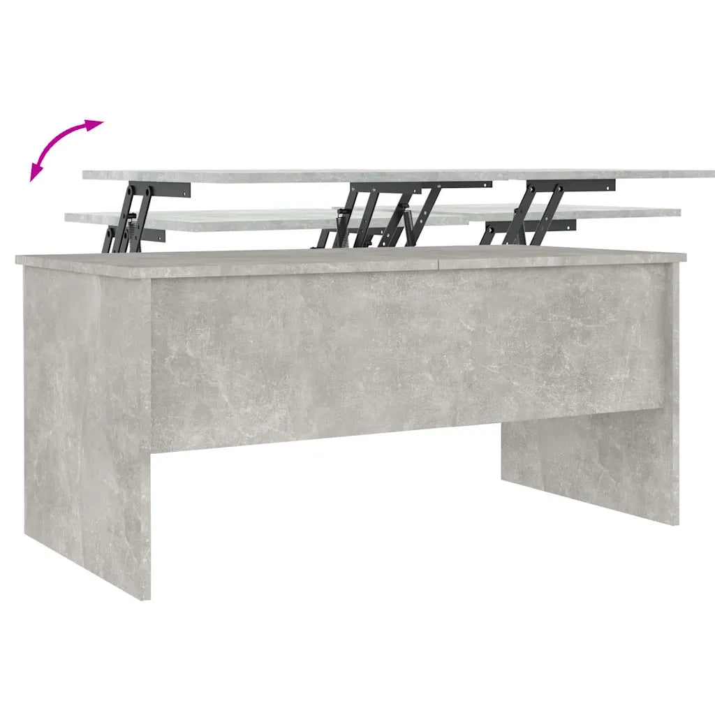 Tavolino da salotto | Tavolino da caff¨¨ | Tavolino da Soggiorno Grigio Cemento 102x50,5x46,5 cm in Legno Multistrato