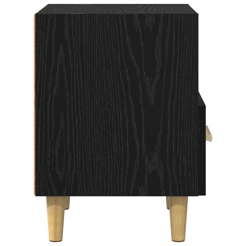 Armadio da Notte Rovere Nero 40 x 35 x 47 cm Legno multistrato