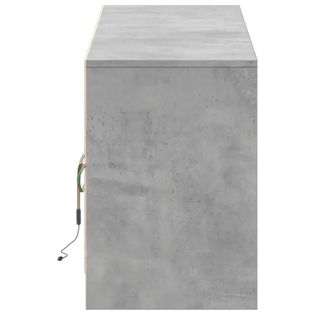Mobile TV multimediale scaffale per televisione televisione buffet sala da pranzo soggiorno camera da letto con LED 180 x 34 x 50 cm pannelli compositi grigio 02_0026450