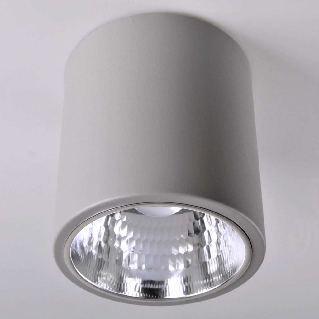 Plafoniera a soffitto rotonda grigia metallo E27 Polux