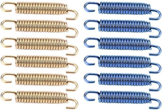 Fissaggio Tubo di Scarico in Acciaio Inox - 6 Pezzi - Lunghezza della Vite 40 mm - Lunghezza Totale 63 mm - Protezione Anticorrosione - Adatto per Motocicletto/Scooter/ATV - Fissaggi a Vite per Tubo di Scarico