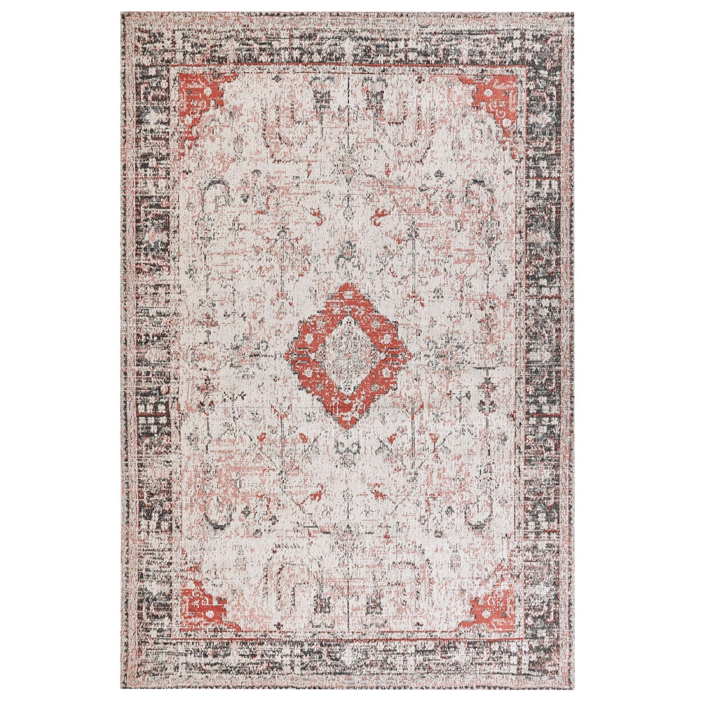 Tappeto di cotone di colore rosso beige 200 x 300 cm stile orientale soggiorno camera da letto