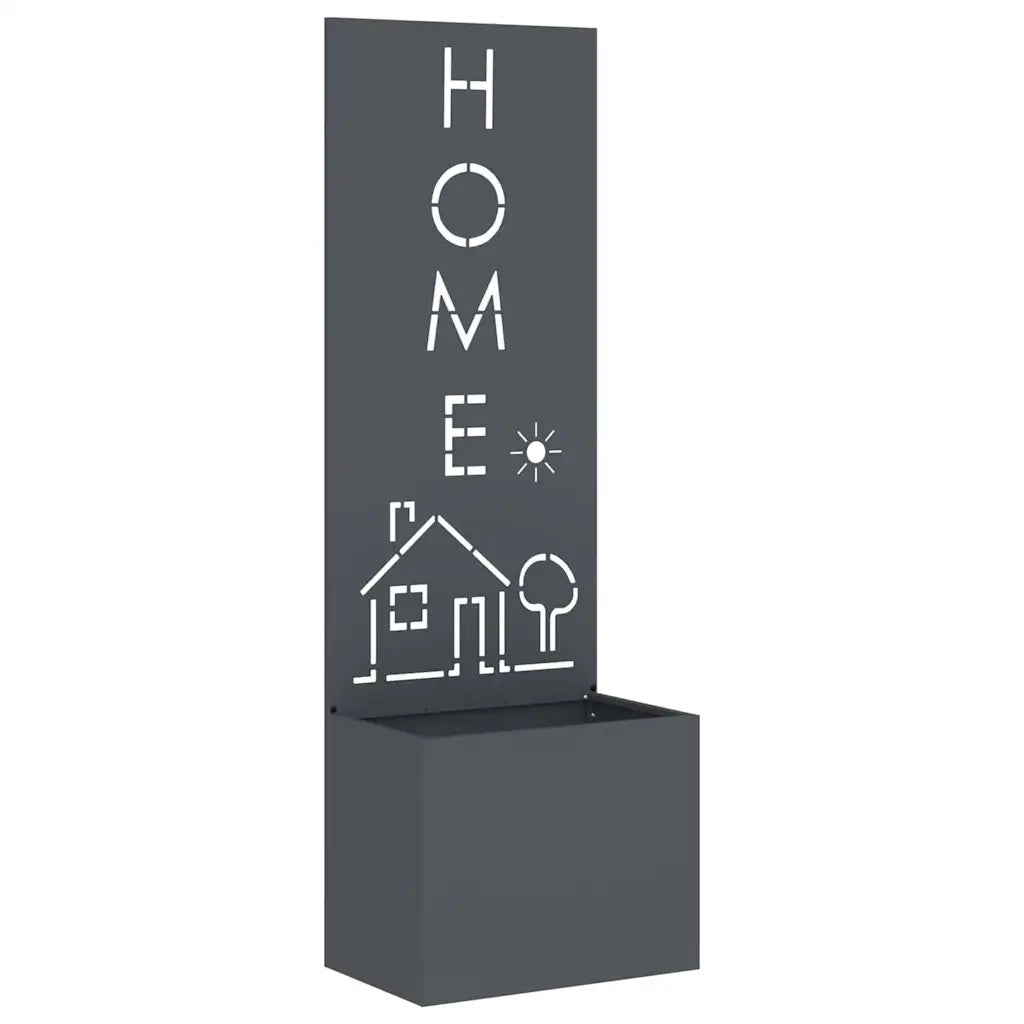 vidaXL Vaso da Giardino con Pannello Decorativo Antracite 50 x 140 cm