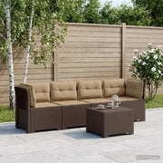 Divano da Giardino a 4 Posti con Cuscini in Stile Rattan PP 3443876