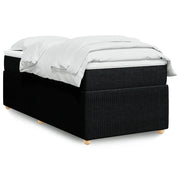 Giroletto a Molle con Materasso-Struttura Letto Nero 90x200 cm in Tessuto 901832