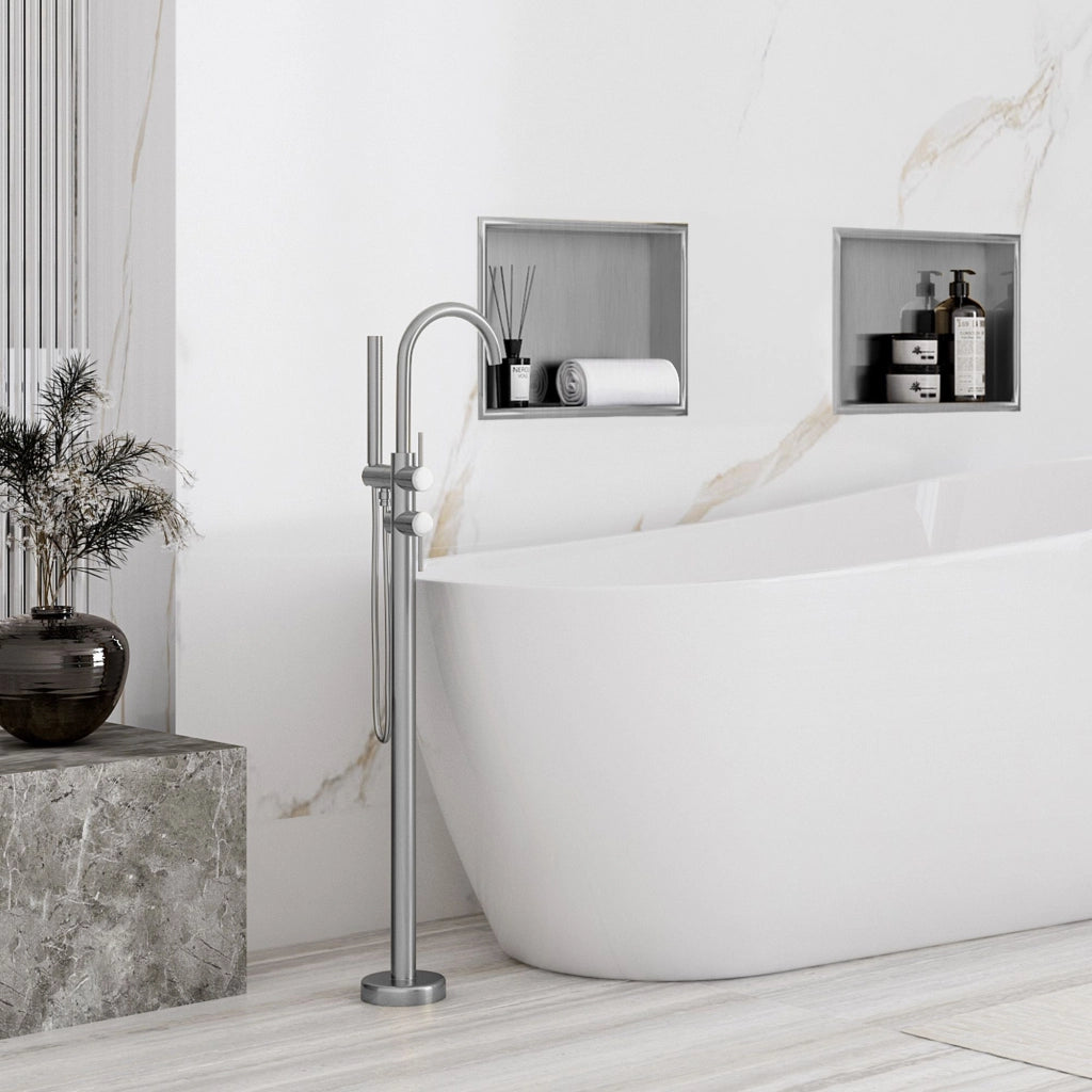 Mensola Bagno 30x30 Steel Brush