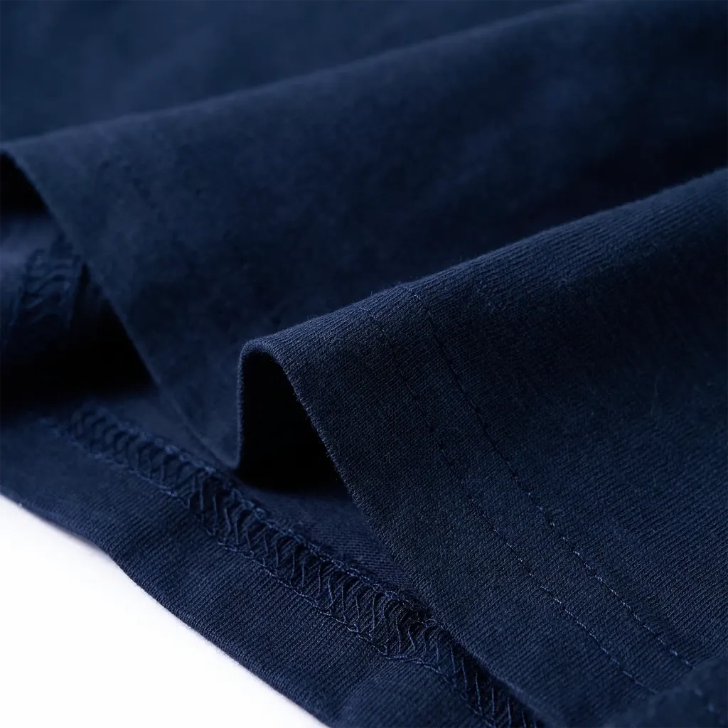 Maglietta Bambino Maniche Lunghe Blu Marino MÃ©lange 104