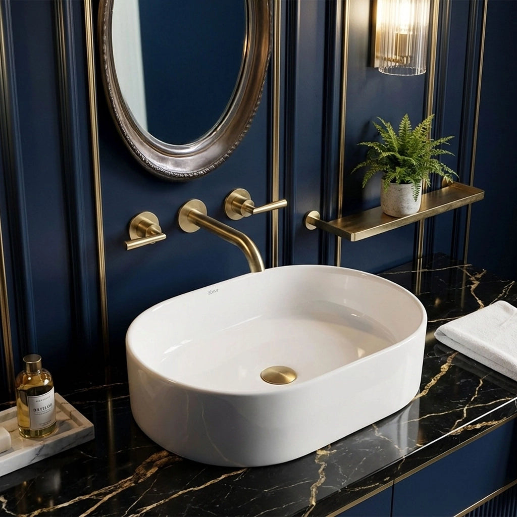 Lavabo Da Appoggio In Ceramica Rea Nadia 46