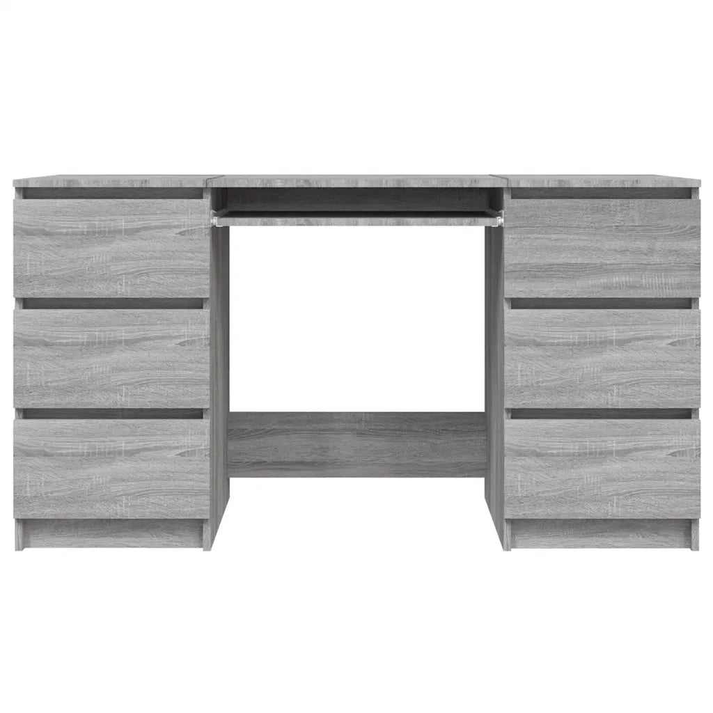 Scrivania Grigio Sonoma 140x50x77 cm in Legno Multistrato 815439