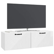 Mobile TV da Muro | Armadietto TV | Mobile Porta TV Bianco Lucido 98 x 31 x 30 cm