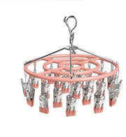 Drogeria Ronde per Abbigliamento, Dripressa in Acciaio Inox, Asciugacapelli a Vento, Dripressa per Armadio, Appeso per Intimo, Appeso per Abbigliamento per Asciugare Asciugamani (24 Spine per la Lenzuola)