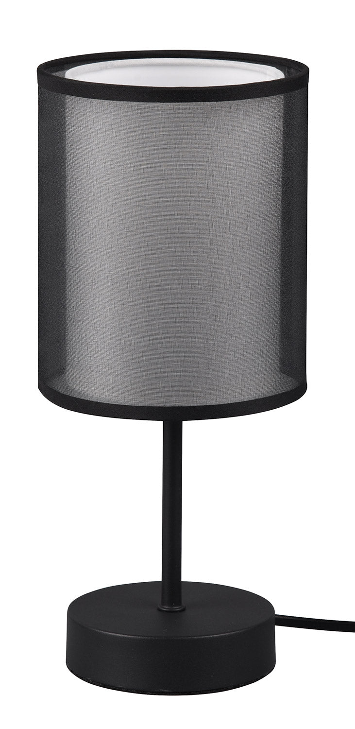 Lampada da Tavolo da Interno Attacco E14 in Metallo Nero Opaco