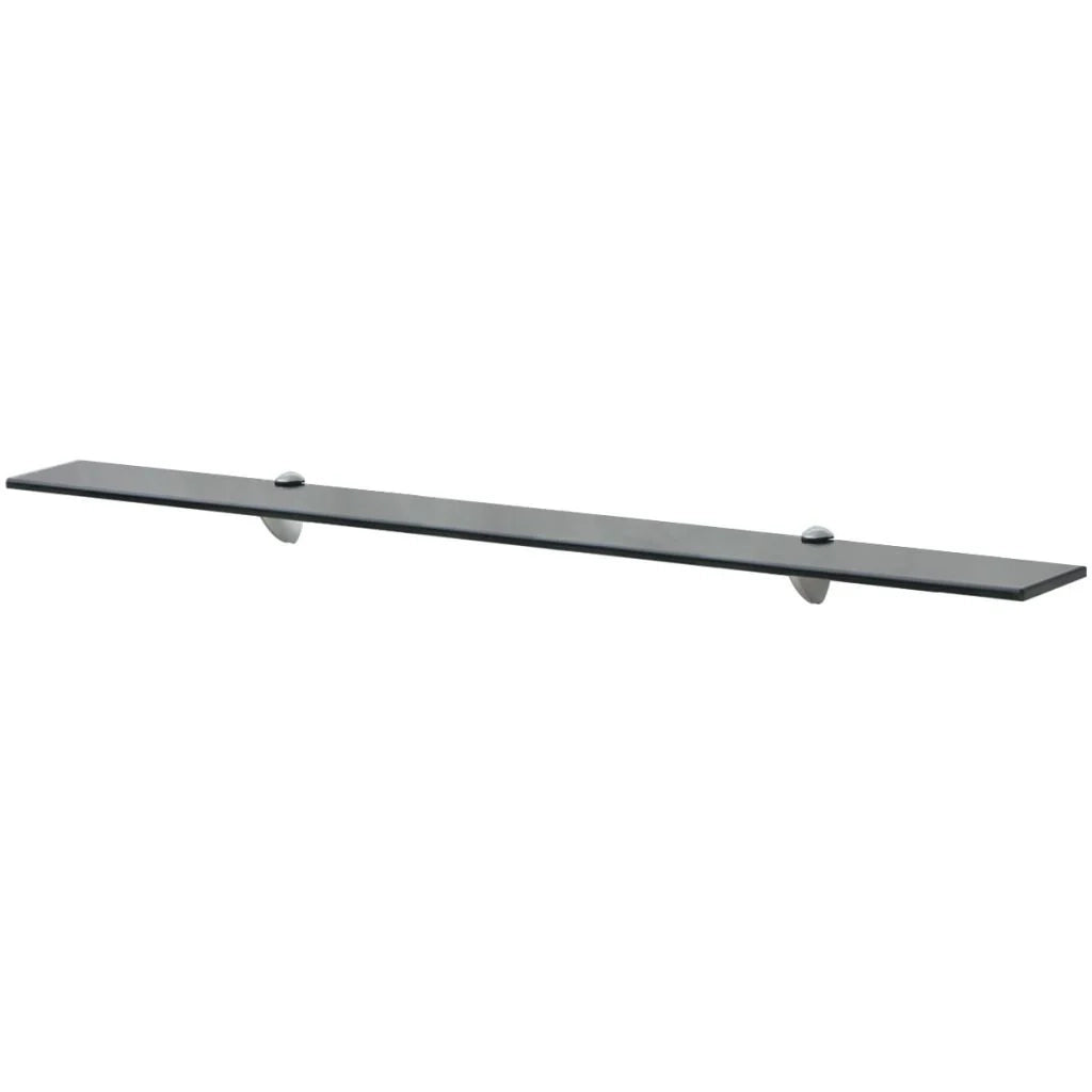 Mensola/mobile/mobiletto in vetro da parete 100x20 cm spessore 8 mm nero 2702158/2