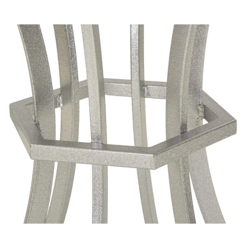 Tavolino VKH807, Argento, Metallo, 56x56x68 cm