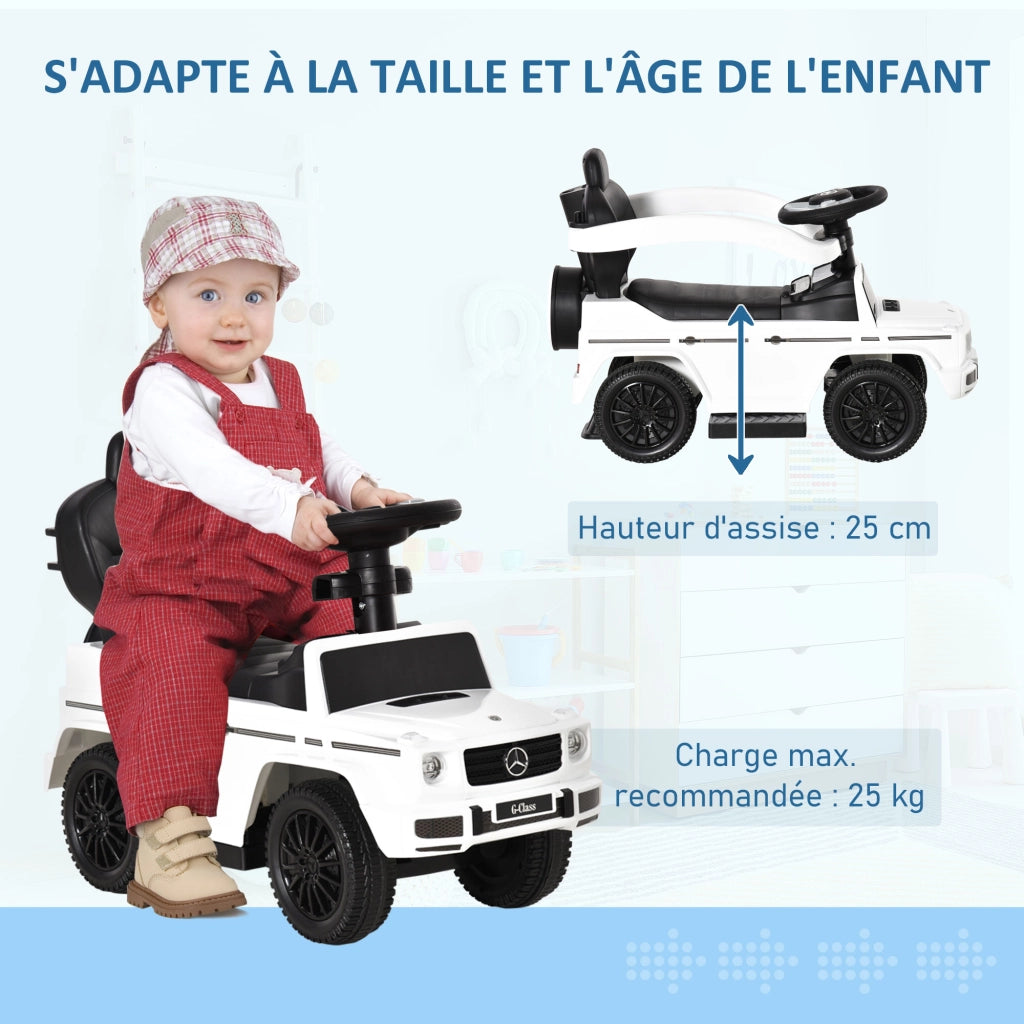 Lettino da Viaggio per Bambini con Marciapiedi e Parapioggia ¨C Minimal ¨C Bianco