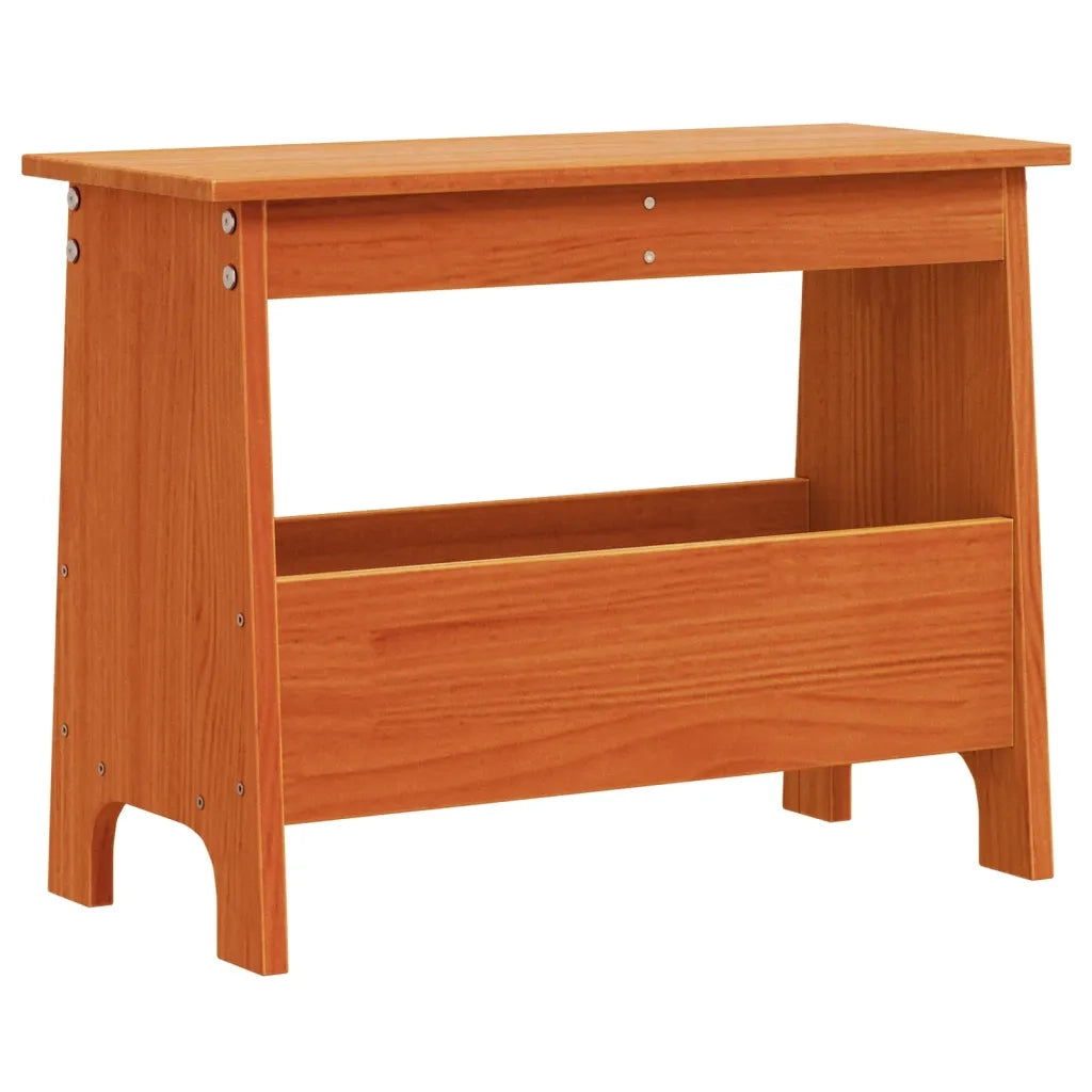 Panca da Ingresso Marrone Cera 60x28x45 cm Legno Massello Pinocod mxl 86655